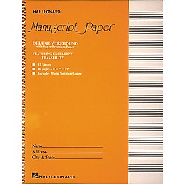 Hal Leonard Manuscript Paper 96 Page Wirebound 12 Staves Hal Leonard Manuscript Paper 96 Page 12 Staves 8 1/2