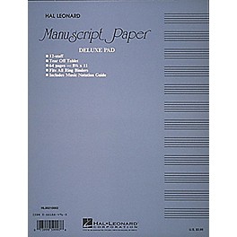 Hal Leonard Manuscript Paper 96 Page Wirebound 1... Hal Leonard Manuscript Paper 32 Page 12 Staves Punched Printed Both Sides