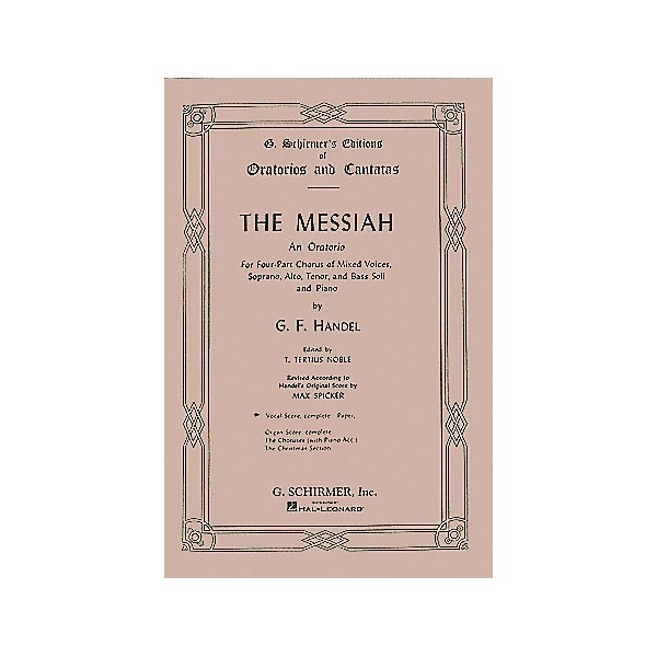 G. Schirmer The Messiah