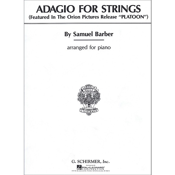 G. Schirmer Adagio for Strings