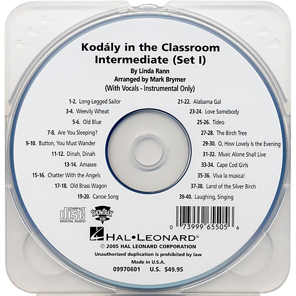 Hal Leonard Kodaly in the Classroom: A Practical Approach to Pitch and Rhythm Intermediate Set 1 Classroom Kitâ€”Teacher A...