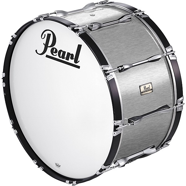 Pearl 24x14 Championship Series Marching Bass Drum Brushed Silver
