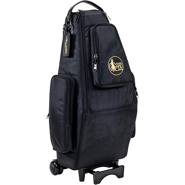 Gard Saxophone Wheelie Bag, Synthetic With Leather Trim Fits 2 Altos or Alto/Soprano