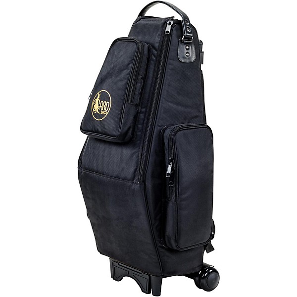 Gard Saxophone Wheelie Bag, Synthetic With Leather Trim Fits 2 Altos or Alto/Soprano