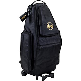Gard Saxophone Wheelie Bag, Synthetic With Leather Trim Fits Both Tenor and Soprano
