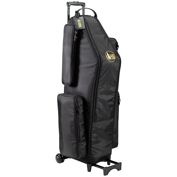 Gard Saxophone Wheelie Bag, Synthetic With Leather Trim Baritone Only