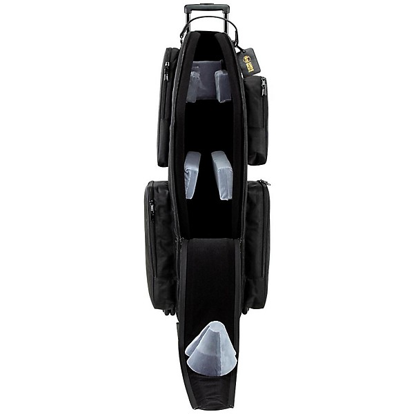 Gard Saxophone Wheelie Bag, Synthetic With Leather Trim Baritone Only