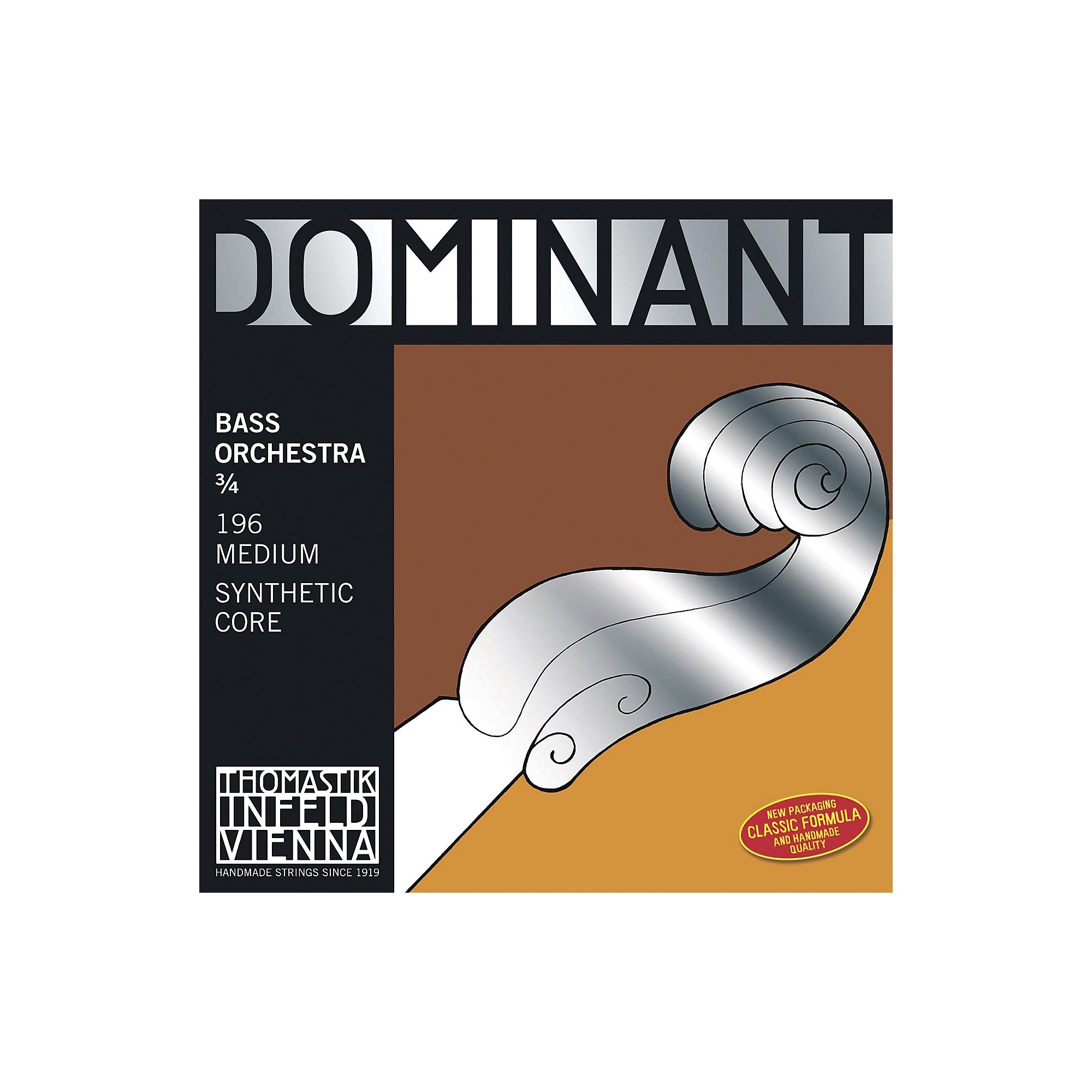 THOMASTIK DOMINANT BASS ORCHESTRA 3/4 A線 Thomastik Dominant Bass Strings Set, Medium, Orchestral 3/4