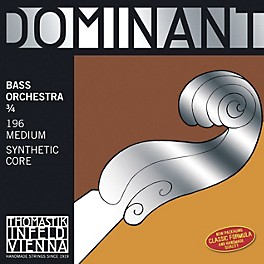 Thomastik Dominant Bass Strings Set, Medium, Orchestral 3/4... Thomastik Dominant Bass Strings A, Orchestral, Medium 3/4 Size