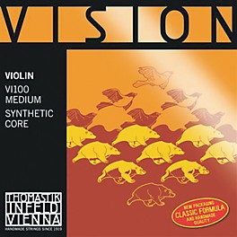 Thomastik Vision 4/4 Violin Strings Medium D, Silver Med... Thomastik Vision 4/4 Violin Strings Medium Set, Silver D 4/4 Size