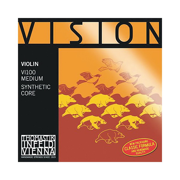 Thomastik Vision 4/4 Violin Strings Medium D, Silver Medium 4/4 Size