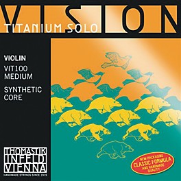 Thomastik Vision Titanium Solo Violin Strings Set, Tita... Thomastik Vision Titanium Solo Violin Strings E, Titanium 4/4 Size