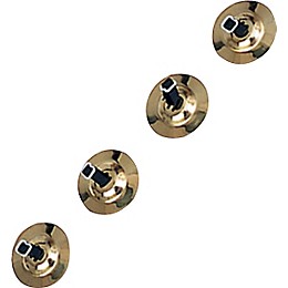 Rhythm Band Brass Cymbals With Knobs Finger Cymbals, Two Pair With Straps