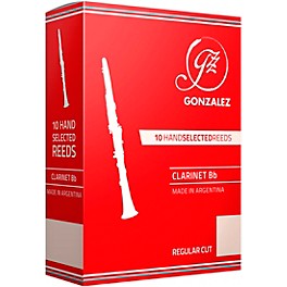 Gonzalez Regular Cut Bb Clarinet Reeds Strength 3 Gonzalez Regular Cut Bb Clarinet Reeds Strength 3