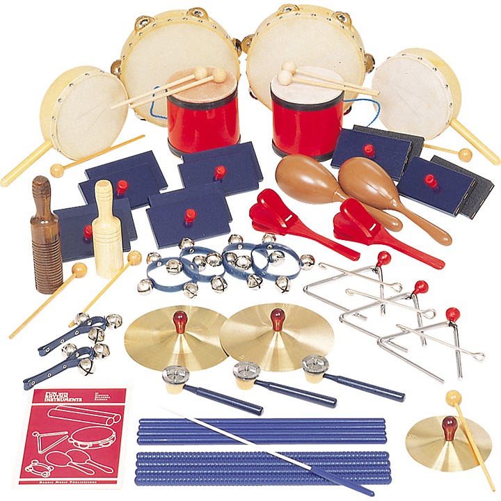 Rhythm Band Pair 10 Red Rhythm Sticks, 1 Fluted, 1 Plain - Rhythm Band