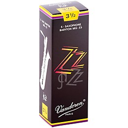 Vandoren ZZ Baritone Saxophone Reeds Strength 3.5, Box of 5