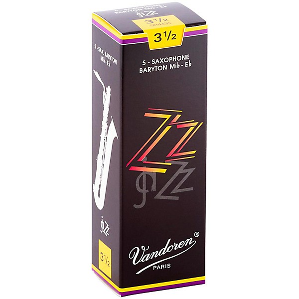 Vandoren ZZ Baritone Saxophone Reeds Strength 3.5, Box of 5