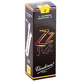 Vandoren ZZ Baritone Saxophone Reeds Strength 4, Box of 5 Vandoren ZZ Baritone Saxophone Reeds Strength 2, Box of 5