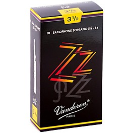 Vandoren ZZ Soprano Saxophone Reeds Strength 3.5, Box of 10 Vandoren ZZ Soprano Saxophone Reeds Strength 3.5, Box of 10