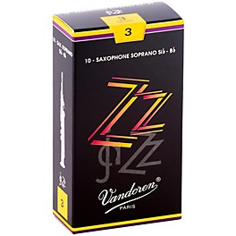 Vandoren ZZ Soprano Saxophone Reeds Strength 3.5, Box of 10 Vandoren ZZ Soprano Saxophone Reeds Strength 3, Box of 10