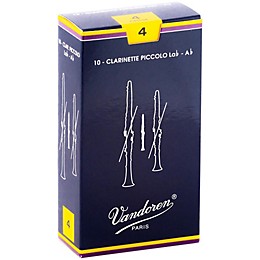 Vandoren Ab Sopranino Clarinet Reeds Strength 4, Box of 10