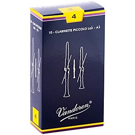 Vandoren Ab Sopranino Clarinet Reeds Strength 2, Box of 10 Vandoren Ab Sopranino Clarinet Reeds Strength 4, Box of 10