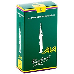 Vandoren JAVA Soprano Saxophone Reeds Strength 3, Box of 10