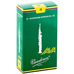 Vandoren JAVA Soprano Saxophone Reeds Strength 4, Box of 10