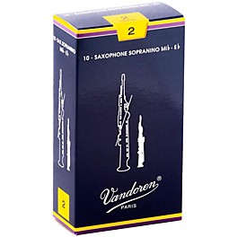 Vandoren Sopranino Saxophone Reeds Strength 3, Box of 10 Vandoren Sopranino Saxophone Reeds Strength 2, Box of 10