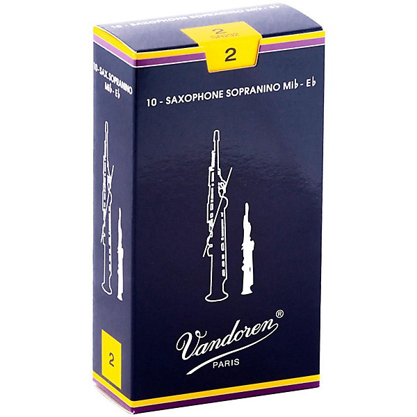 Vandoren Sopranino Saxophone Reeds Strength 2, Box of 10