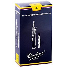 Vandoren Sopranino Saxophone Reeds Strength 3, Box of 10 Vandoren Sopranino Saxophone Reeds Strength 4, Box of 10