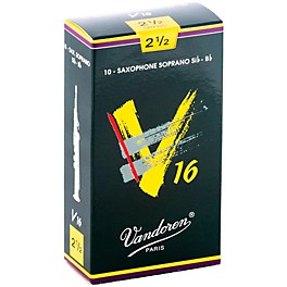 Vandoren V16 Soprano Saxophone Reeds Strength 3.5, Box of 10 Vandoren V16 Soprano Saxophone Reeds Strength 2.5, Box of 10