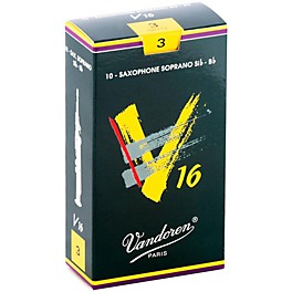 Vandoren V16 Soprano Saxophone Reeds Strength 3.5, Box of 10 Vandoren V16 Soprano Saxophone Reeds Strength 3, Box of 10