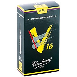 Vandoren V16 Soprano Saxophone Reeds Strength 3.5, Box of 10 Vandoren V16 Soprano Saxophone Reeds Strength 3.5, Box of 10