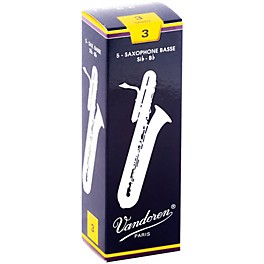 Vandoren Bass Saxophone Reeds Strength 3, Box of 5 Vandoren Bass Saxophone Reeds Strength 3, Box of 5