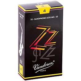 Vandoren ZZ Alto Saxophone Reeds Strength - 3, Box of 10 Vandoren ZZ Alto Saxophone Reeds Strength - 4, Box of 10