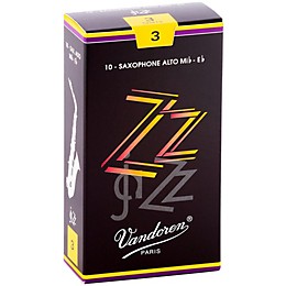 Vandoren ZZ Alto Saxophone Reeds Strength - 3, Box of 10