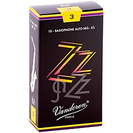 Vandoren ZZ Alto Saxophone Reeds Strength - 3, Box of 10 Vandoren ZZ Alto Saxophone Reeds Strength - 3, Box of 10