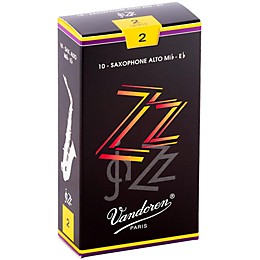 Vandoren ZZ Alto Saxophone Reeds Strength - 2, Box of 10