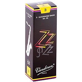 Vandoren ZZ Tenor Saxophone Reeds Strength - 3, Box of 5 Vandoren ZZ Tenor Saxophone Reeds Strength - 3, Box of 5