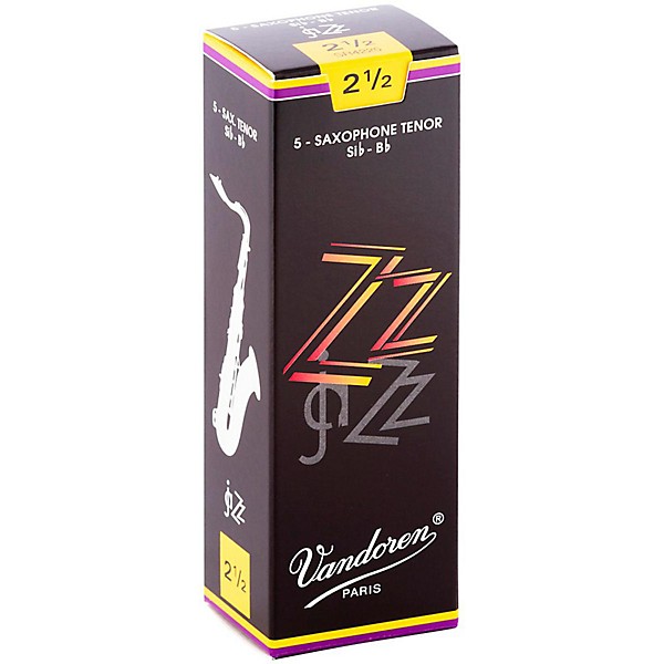 Vandoren ZZ Tenor Saxophone Reeds Strength - 2.5, Box of 5