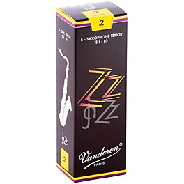 Vandoren ZZ Tenor Saxophone Reeds Strength - 3, Box of 5 Vandoren ZZ Tenor Saxophone Reeds Strength - 2, Box of 5