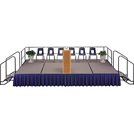 Midwe... Midwest Folding Products 4' Deep X 8' Wide Single Height Portable Stage & Seated Riser 16 Inches High Hardboard Deck