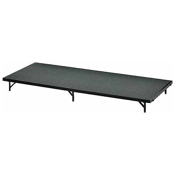 Midwest Folding Products 4' Deep X 8' Wide Single Height Portable Stage & Seated Riser 16 Inches High Gray Polypropylene