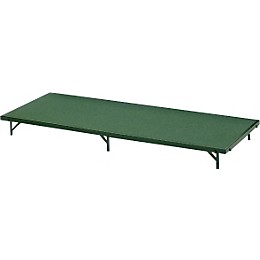 Midwest Folding Products 3' Deep X 6' Wide Single Height Portable Stage & Seated Riser 16 Inches High Gray Polypropylene