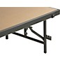 Midwest Folding Products 4' Deep X 6' Wide Single Height Portable Stage & Seated Riser 8 Inches High Pewter Gray Carpet