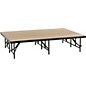 Midwest Folding Products 4' Deep X 6' Wide Single Height Portable Stage & Seated Riser 8 Inch High Hardboard Deck thumbnail