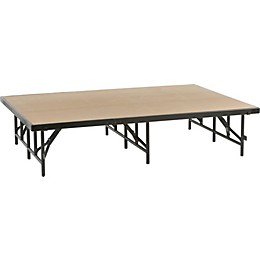 Midwest Folding Products 4' Deep X 6' Wide Single Height Portable Stage & Seated Riser 16 Inches High Hardboard Deck