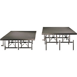 Midwest Folding Products 4x8 Dual-Height Portable Stage & Seated Riser 8 in.-16 in., Gray Polypropylene