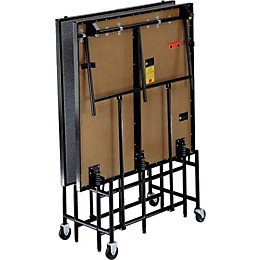 Midwest Folding Products 6' Deep X 8' Wide  Mobile Stage 8 Inch High Hardboard Deck
